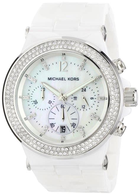 michael kors watches women white|Michael Kors watch model nadja.